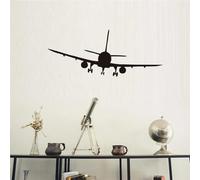 YIBUHANG Décor mural auto-adhésif amovible, autocollant mural d'avion Commercial, autocollant mural de Silhouette d'avion, autocollant d'art de chambre à coucher