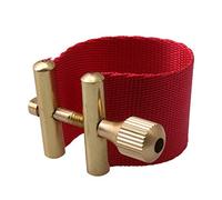 Yibuy Attache Ligature pour bec de saxophone ténor en caoutchouc Rouge