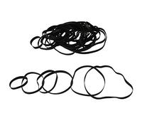 Yibuy Black Flat Cassette Tape Machine Recorder Rubber Belt 4 mm/0,15 inch Pack of 50