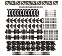 Yibuy Lot de 100 charnières d'angle décoratives antiques pour boîte à bijoux