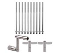 Yibuy Lot de 13 tiges de tension M5 x 110 mm de rechange avec clé à molette
