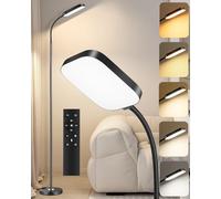 YICAIZI Lampada LED da terra 18W 1850 lm, piantana moderna con telecomando, luce regolabile 3000-6500K, ideale per salotto e lettura