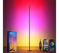 YICAIZI Lampadaire LED d'Angle RGB, 160cm Lampe sur Pied Salon avec APP Contrôle et Télécommande, Musique Sync et Temporisation, pour la Décoration de Fête
