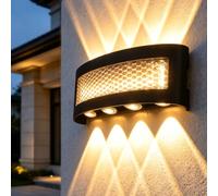 YICALE Applique Murale Extérieure LED 10W Éclairage Haut et Bas Blanc Chaud | Spot Extérieur Étanche IP65 en Aluminium pour Jardin, Cour, Balcon, Véranda et Salon
