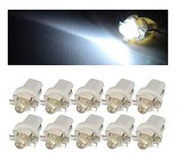 Yicare 10 Ampoule B8.5D BX8.5D BAX10D T5 LED Veilleus Blanc Compteur Tableau Bord 12V Ampoules