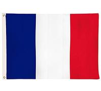Yicare Drapeaux de Drapeau de la France avec 2 Oeillets métalliques, résistants aux intempéries - Drapeau National français 90 x 150 cm, Tricolore