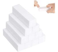 Yicare Lot de 10 Bloc Polissoir Ongles Blancs Lime à Ongles éponge Tampon à Ongles Meulage des Ongles Nail Art Tip Outils