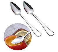 Yicare Lot de 2 Cuillères à Kiwi et Pamplemousse - Cuillère à Crème Glacée et Dessert - Bord Dentelé - Complément Alimentaire pour Bébé