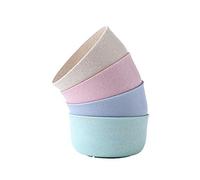 Yicare Lot de 4 grands bols à céréales coupelle plastique incassables résistant aux chutes, passe au lave-vaisselle, au micro-ondes pour salade, soupe, nouilles