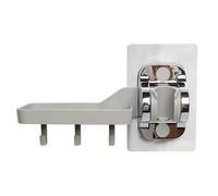 YICI Support de pommeau de douche réglable - Support mural pour savon de douche avec 3 crochets, support de douche adhésif puissant, support de tuyau de douche en matériau POM, argent