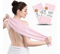 Yiclick Lot de 2 débarbouillettes exfoliantes - Gommage pour le corps, éponge de lavage en luffa - brosse douce pour le dos - Pour les peaux sensibles et rugueuses