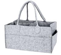 YiCoo Bébé Diaper Caddy Pliable Bébé Couches Sac à Langer Panier de Rangement Portable Couche Nurserie Organiseur Corbeilles (Gris)