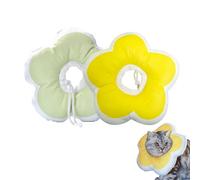 Yicoovey Lot de 2 colliers de fleurs, 20 cm de diamètre, avec sangle de réglage, imperméables et respirants, pour protection des plaies