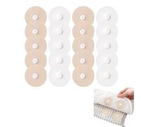 Yicoovey Lot de 20 fixations adhésives pour couettes, clips autocollants de 6 cm, blanches, pour toutes les housses (1 à 8 cm d'épaisseur)