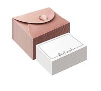 Yicoovey Lot de 25 petites enveloppes avec 25 feuilles de papier vierge, bons à remplir soi-même, pour écrire soi-même, mini enveloppes pour fête d'anniversaire, invitation, cartes de remerciement