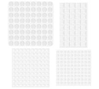 Yicoovey Lot de 340 butoirs en caoutchouc transparent - Butoirs de porte élastiques autocollants - Pieds en caoutchouc autocollants - Pour vitres, butées de porte - Pour portes, armoires