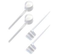 Yicoovey Lot de 4 cuillères doseuses, cuillères doseuses, cuillères à mesurer en grammes, cuillères transparentes de 5 g avec graduation de 2 grammes, 3 grammes, graduation de 4 g pour poudre de
