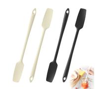 Yicoovey Lot de 4 spatules en silicone - Poignée allongée de 28,2 cm - Résistantes à la chaleur - Pour confitures et sauces