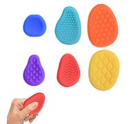 Yicoovey Lot de 6 pions sensoriels en silicone souple - Jouets apaisants pour enfants/adultes - Aide à la réduction du stress réutilisable avec surfaces texturées