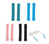 Yicoovey Lot de 8 coussinets d'oreille antidérapants pour lunettes - Monture en coton tricoté doux - Clips d'oreilles pour lunettes souples - Crochets d'oreille universels
