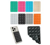 Yicoovey Lot de 8 supports à ventouse double face en silicone - Support universel pour téléphone portable avec base adhésive pour tous les modèles, avec coques à ventouses et design antidérapant (8