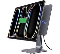 YICOSUN Support de bureau sans fil 18 W pour iPad, magnétique de précision, base ventouse, rotatif à 360°, pliable pour travail/entreprise - Uniquement pour iPad Pro 12,9" (M2/M1/4e/3ème) et Air 13