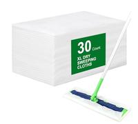Yicotira Lot de 30 chiffons de balayage secs XL pour balai Swiffer XL - Recharges de serpillères sèches jetables XL pour animaux de compagnie - Recharges de chiffons secs multi-surfaces robustes pour