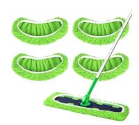 Yicotira Lot de 4 serpillères réutilisables en microfibre pour Swiffer - Lot de 4 chiffons de balayage à sec XL et recharges de tampons humides XL - Chiffons de nettoyage robustes pour le nettoyage du