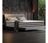 YIDATONG Matelas 140x190 cm - Très Épais 25 cm - Perfect Dream - Hybride, Mousse à mémoire de Forme + Ressorts ensachés - 7 Zones de Confort - Ergonomique - Respirant - Très Durable