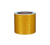 YIDAX Ruban Réfléchissant 10cm x 10m Bande D'avertissement De Danger Ruban Adhésif De Marquage De Sécurité Réflecteur Imperméable À Haute Visibilité pour Moto de Camion de Voiture,Orange