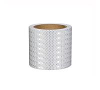 YIDAX Ruban Réfléchissant 10cm x 10m Bande D'avertissement De Danger Ruban Adhésif De Marquage De Sécurité Réflecteur Imperméable À Haute Visibilité pour Moto de Camion de Voiture,Blanc