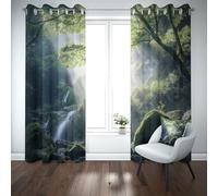 Yidbhsse Rideaux Occultant À Oeillets Arbre Botanique Lot De 2 Montagne Forêt Rideau Thermiques Anti Froid Paysage Naturel Rideau Opaque 140x145 cm pour Chambre Salon Chambre Bebe
