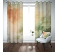 Yidbhsse Rideaux Occultant À Oeillets Art Abstrait Lot De 2 Minimaliste Aquarelle Rideau Thermiques Anti Froid Moderne Simplicité Rideau Opaque 140x145 cm pour Chambre Salon Chambre Bebe