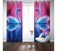 Yidbhsse Rideaux Occultant À Oeillets Oie Animaux Lot De 2 Ferme Esthétique Rideau Thermiques Anti Froid Moderne Art Rideau Opaque 140x145 cm pour Chambre Salon Chambre Bebe