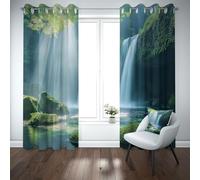 Yidbhsse Rideaux Occultant À Oeillets Rivière Forêt Lot De 2 Botanique Rideau Thermiques Anti Froid Paysage Naturel Rideau Opaque 140x145 cm pour Chambre Salon Chambre Bebe