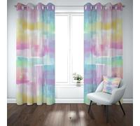 Yidbhsse Rideaux Occultants Thermique Anti Froid Colorés Rideaux Opaques Gradient Rose À Oeillets Lot De 2, Occultant Draperies Moderne Simplicité pour Adulte Chambre Salon 140x175 cm