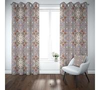 Yidbhsse Rideaux Thermiques Isolants Anti Froid Ethnique Exotique Lot De 2 117x137 cm, Geometrique Diamant Rideaux Occultant À Oeillets, Vintage Carré Opaque Rideau pour Chambre Et Salon
