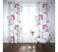 Yidbhsse Rideaux Thermiques Isolants Anti Froid Motif Fleur Lot De 2 117x137 cm, Floral Impression Rideaux Occultant À Oeillets, Moderne Esthétique Opaque Rideau pour Chambre Et Salon