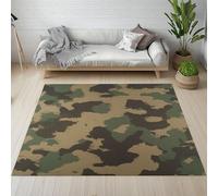 Yidbhsse Tapis Chambre Camouflage Vintage, Grand Tapis Militaire Interieur À Poils Courts, TapisVert Armée Lavable Antidérapant pour Cuisine Decoration Salon 160x230 cm