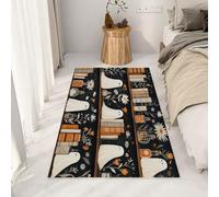 Yidbhsse Tapis Chambre Halloween Livre, Grand Tapis Fantôme Étagère Interieur À Poils Courts, TapisImpression Bibliothèque Lavable Antidérapant pour Cuisine Decoration Salon 160x230 cm