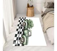 Yidbhsse Tapis De Sol Trèfle À Quatre Feuilles, Chambre Antidérapant, Tapis Camion Voiture Interieur Poils Courts, Grand Tapis Salon Plaid Treillis Doux Lavable Résistant pour Cuisine 120x170 cm