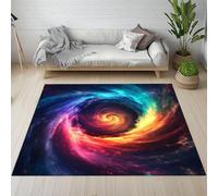 Yidbhsse Tapis De Sol Vortex Espace, Chambre Antidérapant, Tapis Spirale Univers Interieur Poils Courts, Grand Tapis Salon Colorés Esthétique Doux Lavable Résistant pour Cuisine 120x170 cm