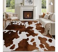 Yidbhsse Tapis D'éveil Imprimé Vache Moelleux Chambre, Tapis Animaux Cowboy Salon Lavable Antidérapant, Tapis De Sol Western Rural Decor Cuisine 40x60 cm pour Entree Interieur