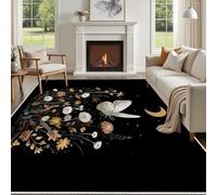 Yidbhsse Tapis D'éveil Papillon Moelleux Chambre, Tapis Fleurs Sauvages Salon Lavable Antidérapant, Tapis De Sol Motif Fleur Decor Cuisine 40x60 cm pour Entree Interieur