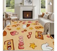 Yidbhsse Tapis D'éveil Pentacle Guitare Moelleux Chambre, Tapis Kawaii Nuage Salon Lavable Antidérapant, Tapis De Sol Dessin Animé Decor Cuisine 40x60 cm pour Entree Interieur