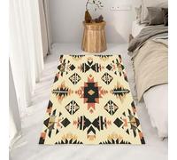 Yidbhsse Tapis Geometrique Diamant Lavable Antidérapant, Tapis De Sol Vintage Tradition Decor Cuisine, Petit Tapis Chambre Ethnique Moelleux Poils Courts, paillasson Interieur Matelas Entree 40x60 cm