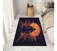Yidbhsse Tapis Guerrier Floral Lavable Antidérapant, Tapis De Sol Fleurs De Cerisier Decor Cuisine, Petit Tapis Style Japonais Moelleux Poils Courts, paillasson Interieur Matelas Entree 40x60 cm