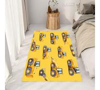 Yidbhsse Tapis Jaune Enfant Lavable Antidérapant, Tapis De Sol Camion Voiture Decor Cuisine, Petit Tapis Chambre Dessin Animé Moelleux Poils Courts, paillasson Interieur Matelas Entree 40x60 cm