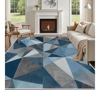 Yidbhsse Tapis Moderne - Tapis De Salon Moderne, Tapis Abstrait Triangulaire Antidérapant 160x220 cm, Tapis De Sol Geometrique Moelleux Poils Courts pour Chambre Salon Interieur