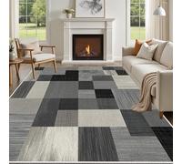 Yidbhsse Tapis Moderne - Tapis De Salon Moderne, Tapis De Sol Art Abstrait Antidérapant 160x230 cm, Tapis Gris Geometrique Moelleux Poils Courts pour Salon Chambre Interieur